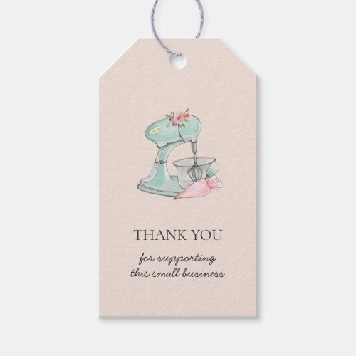 Watercolor Kitchen mixer bakery Thank you Gift Tags
