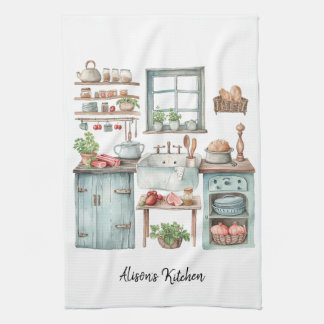 Watercolor Kitchen Sink Kitchen Towel