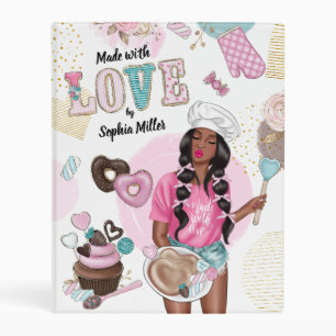 Watercolor Kitchen Supplies Personalized Recipe Mini Binder
