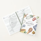 Watercolor Kitchen Supplies Personalized Recipe