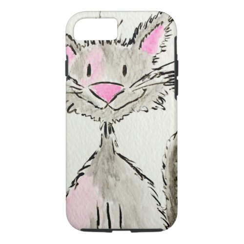 Watercolor Kitty Cat iPhone 87 Case