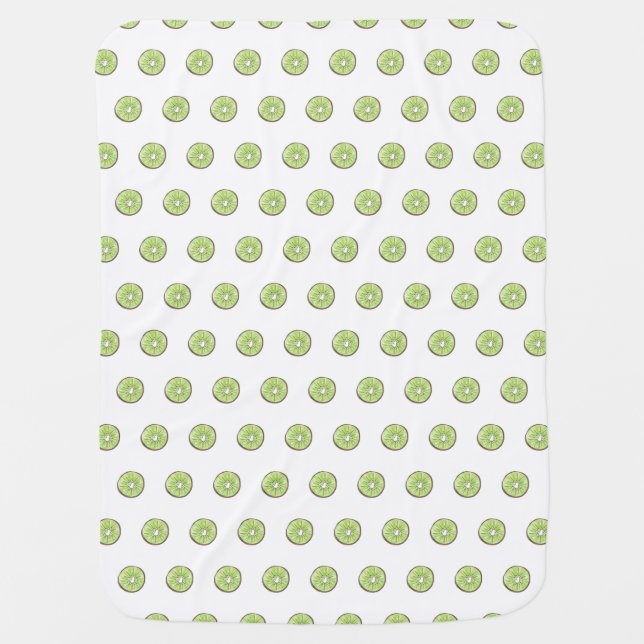 Watercolor Kiwis Baby Blanket (Front)