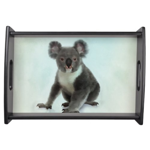 Watercolor Koala Bear Digital Art Serving Tray