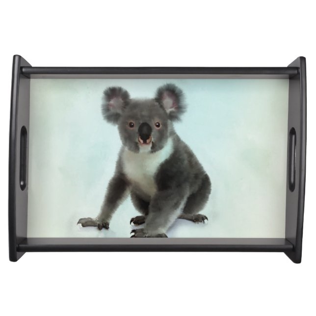 Watercolor Koala Bear Digital Art Serving Tray (Front)