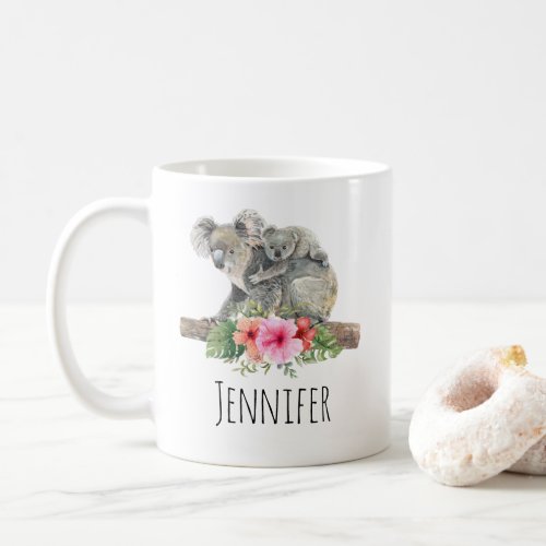 Watercolor Koala Bears Cute Mom  Baby Coffee Mug