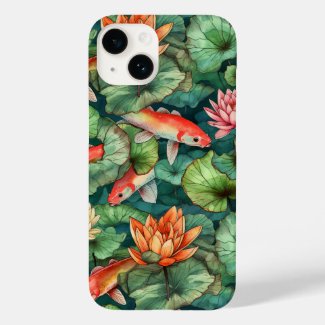 Watercolor Koi and Water Lilies Barely There