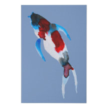 Watercolor koi fish canvas print