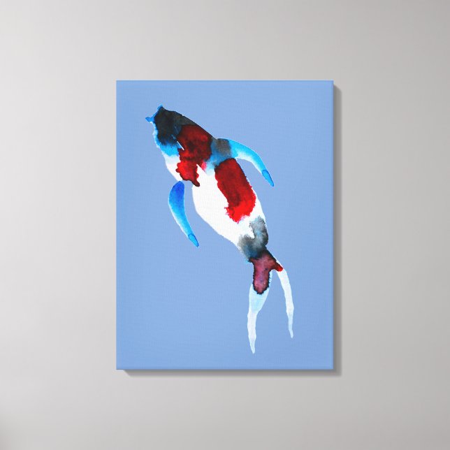 Watercolor koi fish  canvas print (Front)