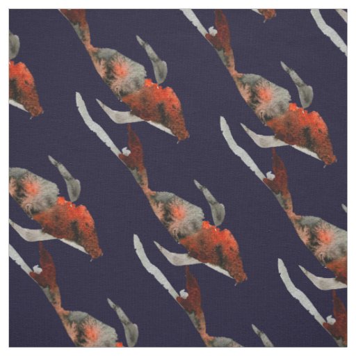 Watercolor koi fish illustration fabric