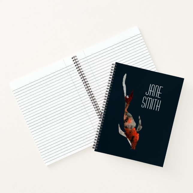 Watercolor koi fish illustration notebook (Inside)