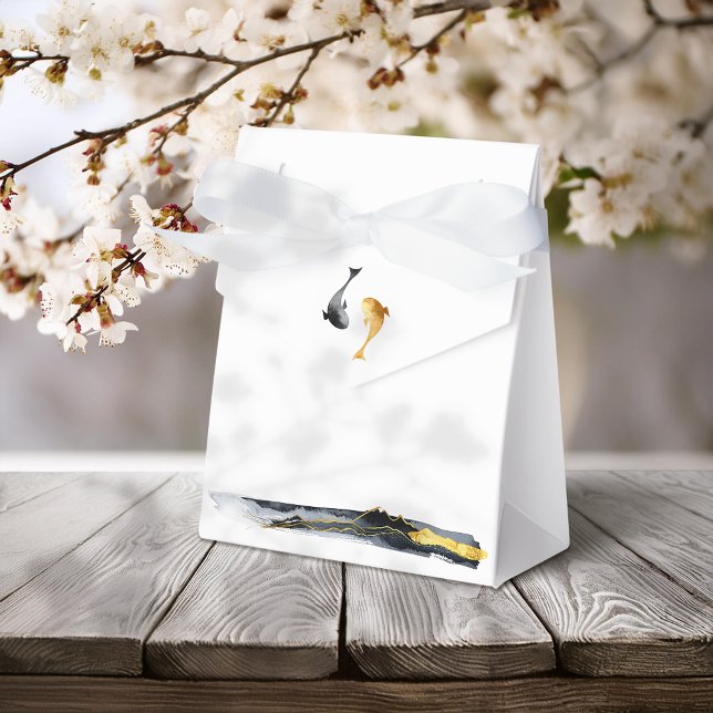 Watercolor Koi Fish Wedding Favor Boxes (Creator Uploaded)