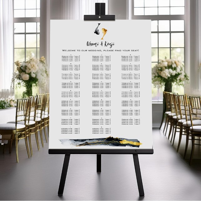 Watercolor Koi Fish Wedding Poster (Creator Uploaded)