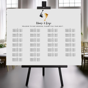 Watercolor Koi Fish Wedding Poster