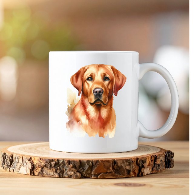 Watercolor Labrador Golden Personalize Giant Coffee Mug (Add your own Text)