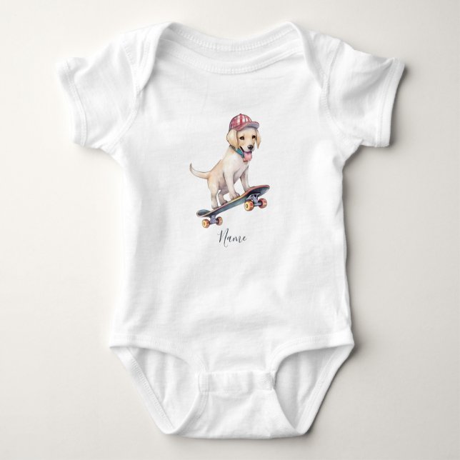 Watercolor Labrador Retriever Baby Bodysuit (Front)