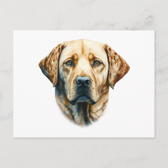 Watercolor Labrador Retriever  Postcard (Front)