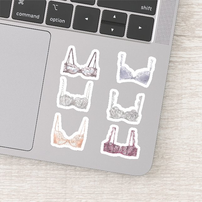 watercolor lace lingerie illustration sticker (Detail)