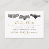 Panty Game, Bridal Shower Panty Game, Drop Your Panties, DIY Printable  Bridal Shower Game and Cards, Lingerie Shower Game, Bachelorette -   Canada