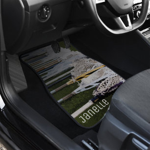 Watercolor Lacrosse Sticks Car Floor Mat