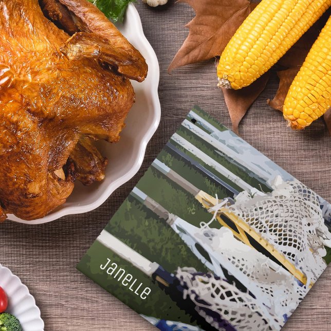 Watercolor Lacrosse Sticks Ceramic Tile (Creator Uploaded)