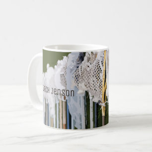 Watercolor Lacrosse Sticks Coffee Mug