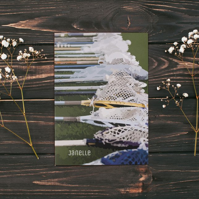 Watercolor Lacrosse Sticks Note Card (Creator Uploaded)