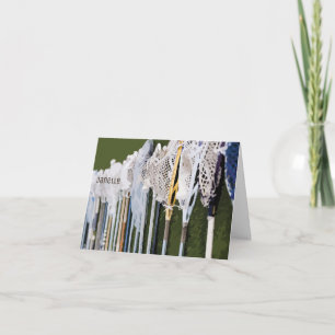 Watercolor Lacrosse Sticks Note Card