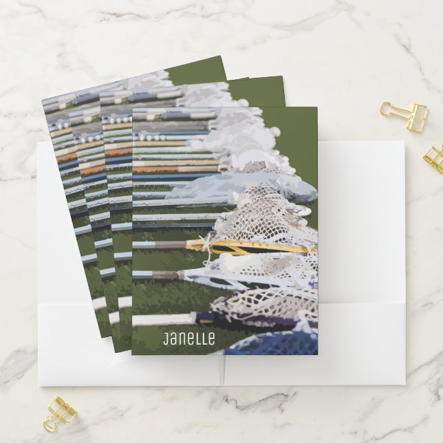 Watercolor Lacrosse Sticks Pocket Folder (In Situ)