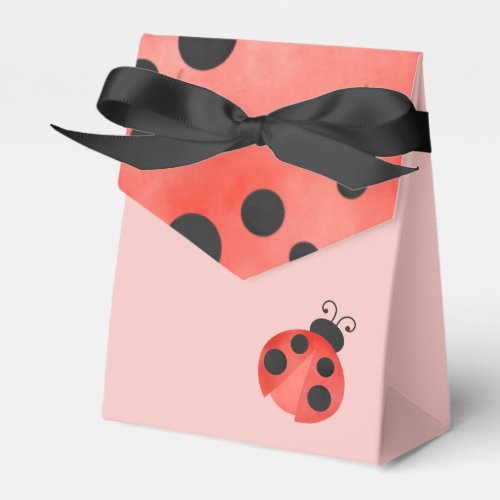 Watercolor Ladybug Birthday Treat Favor Boxes