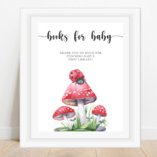 Watercolor ladybug - books for baby poster