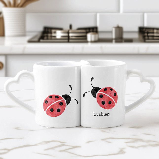 Watercolor Ladybug Lovebug Mugs (Creator Uploaded)