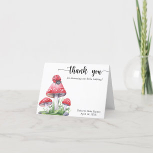Watercolor ladybug - thank you baby shower