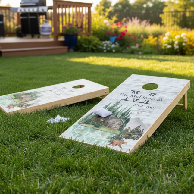 Watercolor Lake House Family Monogram Game (Creator Uploaded)