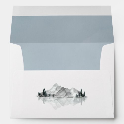 Watercolor Lakeside Envelope