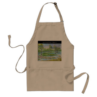 Watercolor Landscape Apron with Scripture