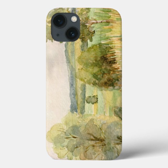 Watercolor Landscape Case-Mate iPhone Case (Back)