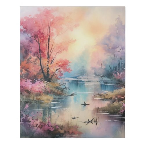 Watercolor landscape I Faux Canvas Print