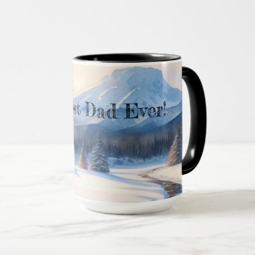 Watercolor landscape mug