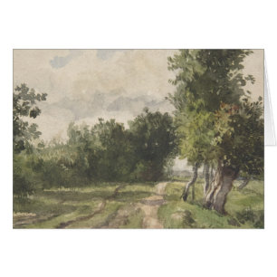 Watercolor Landscape of Path - Constant Troyon