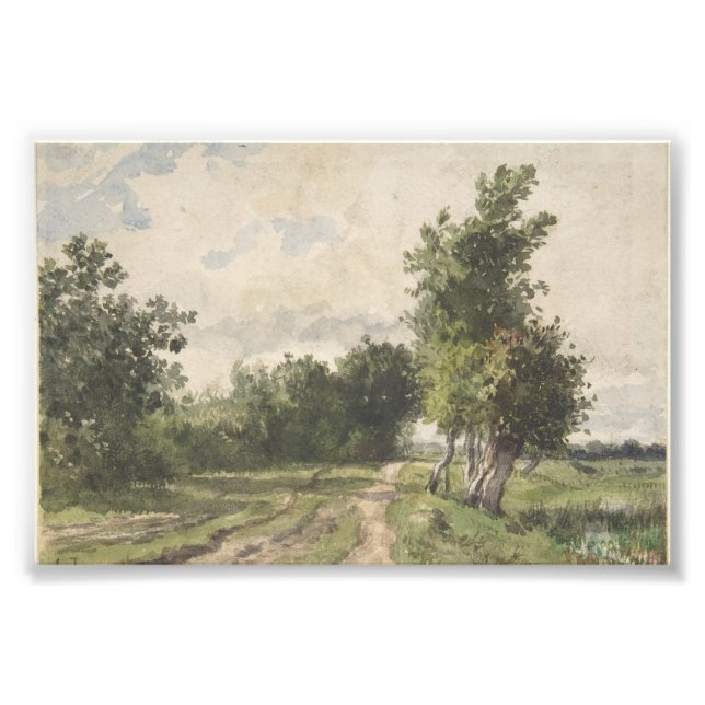 Watercolor Landscape of Path - Constant Troyon Photo Print (Front)