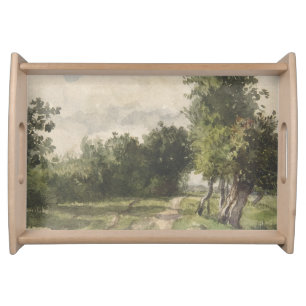 Watercolor Landscape of Path - Constant Troyon Serving Tray