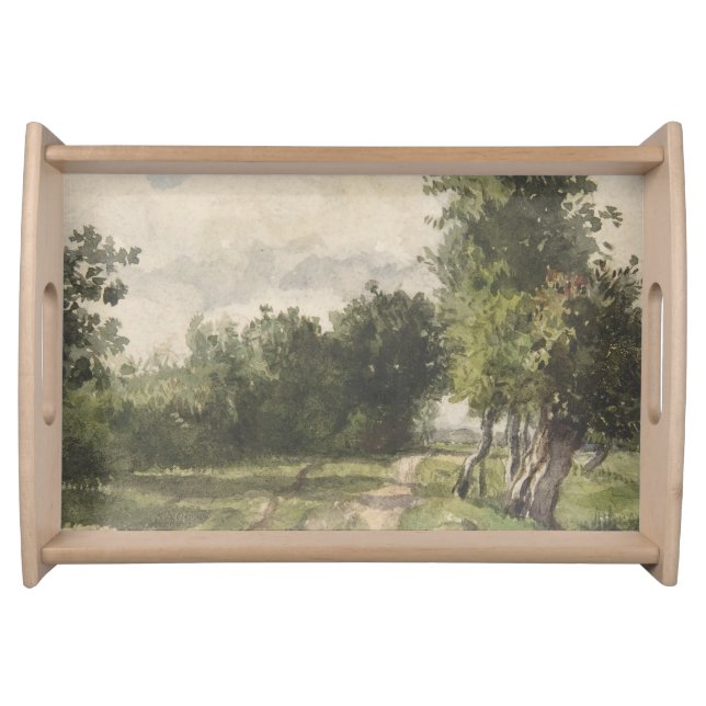 Watercolor Landscape of Path - Constant Troyon Serving Tray (Front)