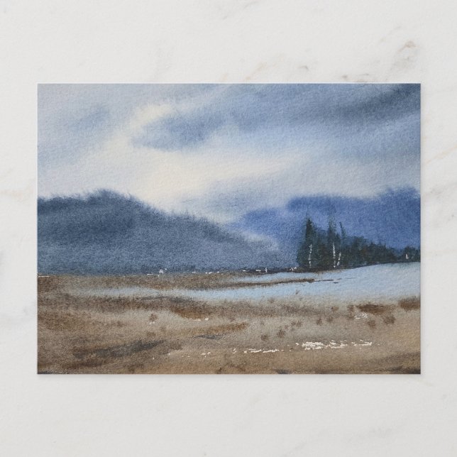 Watercolor Landscape Painting  Postcard (Front)