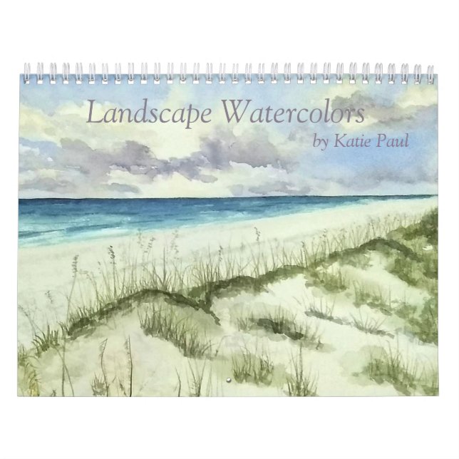 Watercolor landscape painting wall calendar (Cover)