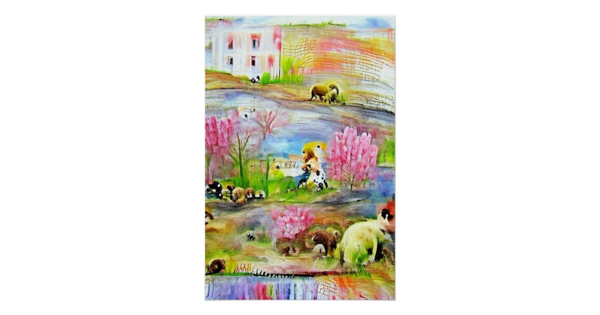 Watercolor Landscape Poster | Zazzle