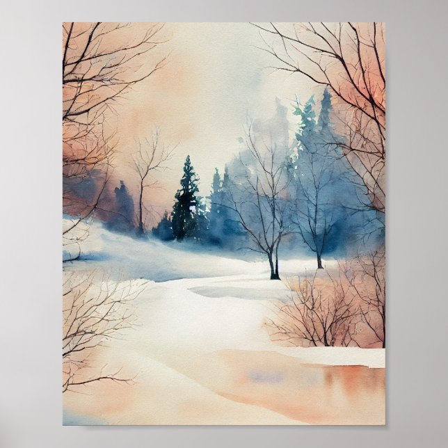 Watercolor Landscape Poster (Front)