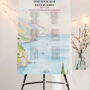 Watercolor Landscape Seating Chart Sign