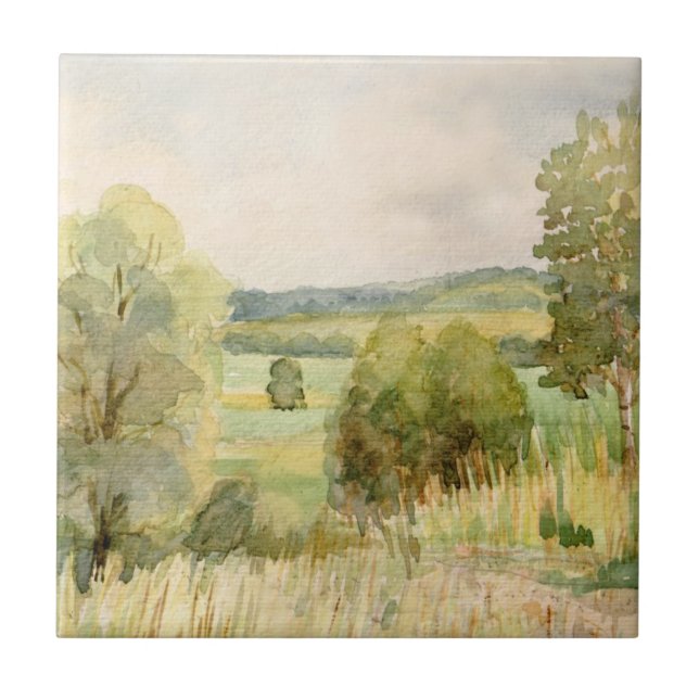 Watercolor Landscape Tile (Front)