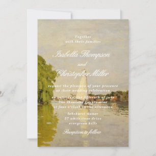 Watercolor Landscape Wedding Invitation