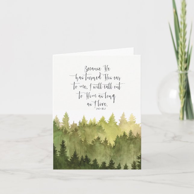 Watercolor landscape with biblical scripture card (Front)